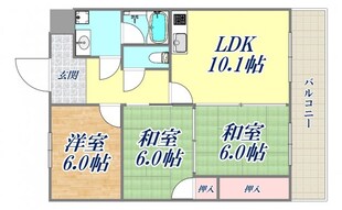 グランディール園田の物件間取画像